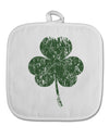 Distressed Traditional Irish Shamrock White Fabric Pot Holder Hot Pad-Pot Holder-TooLoud-White-Davson Sales