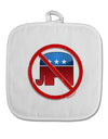 Distressed No Republicans Sign White Fabric Pot Holder Hot Pad-Pot Holder-TooLoud-White-Davson Sales