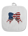 Patriotic Bow White Fabric Pot Holder Hot Pad-Pot Holder-TooLoud-White-Davson Sales