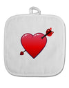 Shot Through the Heart Cute White Fabric Pot Holder Hot Pad by TooLoud-Pot Holder-TooLoud-White-Davson Sales