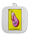 La Chancla Loteria Solid White Fabric Pot Holder Hot Pad by TooLoud-TooLoud-White-Davson Sales