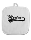 Merica Established 1776 White Fabric Pot Holder Hot Pad by TooLoud-Pot Holder-TooLoud-White-Davson Sales