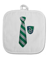Wizard Tie Green and Silver White Fabric Pot Holder Hot Pad-Pot Holder-TooLoud-White-Davson Sales