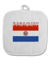Paraguay Flag White Fabric Pot Holder Hot Pad-Pot Holder-TooLoud-White-Davson Sales