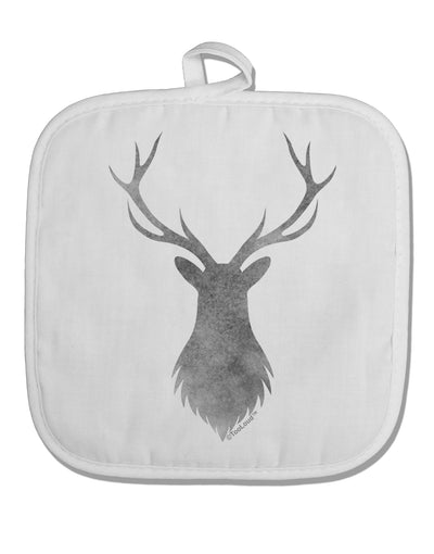 Majestic Stag Distressed White Fabric Pot Holder Hot Pad-Pot Holder-TooLoud-White-Davson Sales