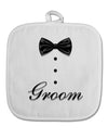 TooLoud Tuxedo - Groom White Fabric Pot Holder Hot Pad-Pot Holder-TooLoud-White-Davson Sales