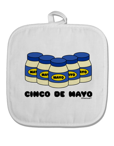 Cinco de Mayo - 5 Mayo Jars White Fabric Pot Holder Hot Pad by TooLoud-Pot Holder-TooLoud-White-Davson Sales