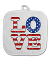 American Love Design - Distressed White Fabric Pot Holder Hot Pad by TooLoud-Pot Holder-TooLoud-White-Davson Sales