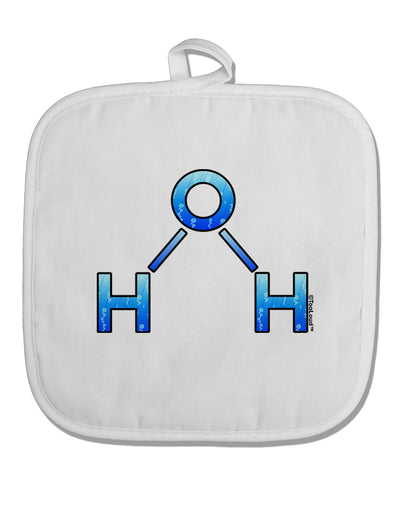 Water Molecule White Fabric Pot Holder Hot Pad by TooLoud-Pot Holder-TooLoud-White-Davson Sales