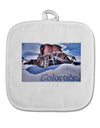 TooLoud Victor Mines Colorado Text White Fabric Pot Holder Hot Pad-Pot Holder-TooLoud-White-Davson Sales