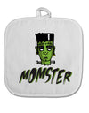 TooLoud Momster Frankenstein White Fabric Pot Holder Hot Pad-PotHolders-TooLoud-Davson Sales