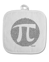 Pi Day Design - Pi Circle Cutout White Fabric Pot Holder Hot Pad by TooLoud-Pot Holder-TooLoud-White-Davson Sales