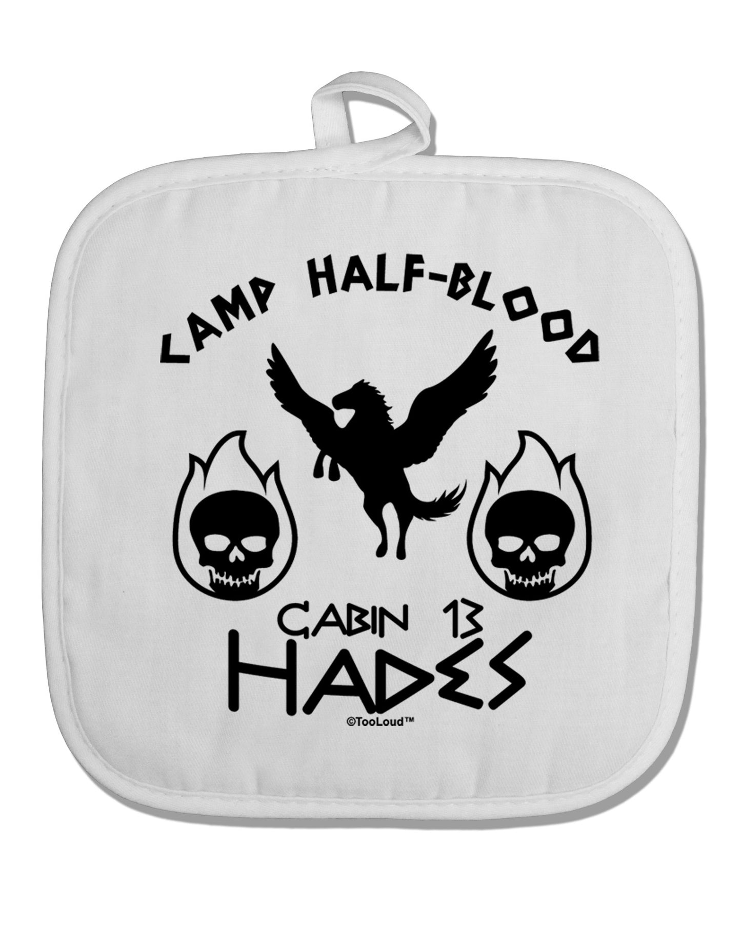 Cabin 13 HadesHalf Blood White Fabric Pot Holder Hot Pad-Pot Holder-TooLoud-White-Davson Sales