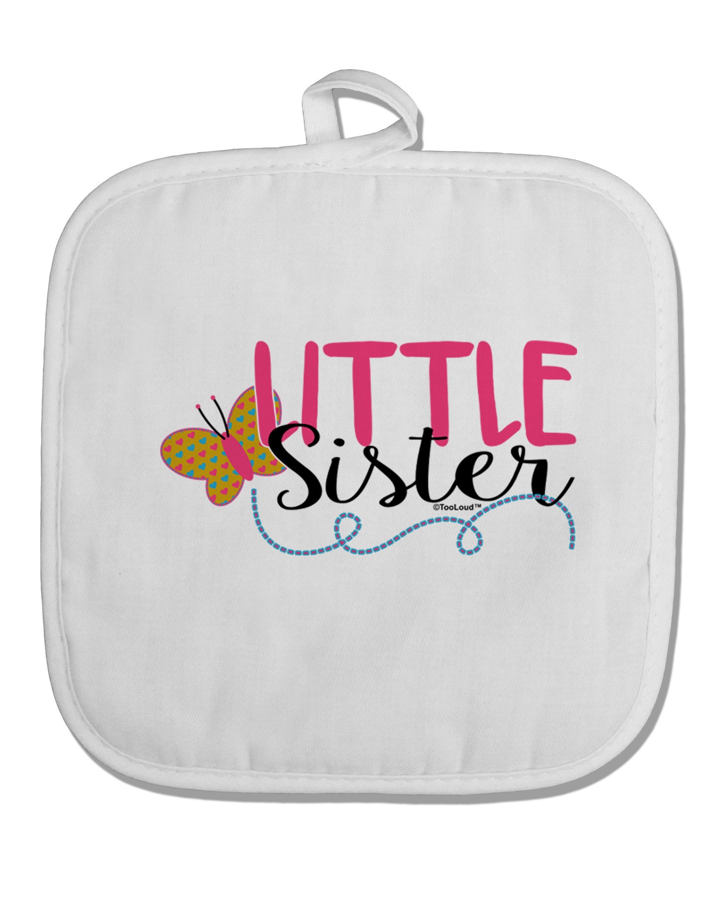 Little Sister White Fabric Pot Holder Hot Pad-Pot Holder-TooLoud-White-Davson Sales