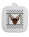 Cool Rudolph Sweater White Fabric Pot Holder Hot Pad-Pot Holder-TooLoud-White-Davson Sales