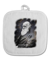 Charles Darwin In Space White Fabric Pot Holder Hot Pad by TooLoud-Pot Holder-TooLoud-White-Davson Sales