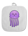 Cute Jellyfish White Fabric Pot Holder Hot Pad by TooLoud-Pot Holder-TooLoud-White-Davson Sales