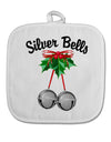 Silver Bells White Fabric Pot Holder Hot Pad by TooLoud-Pot Holder-TooLoud-White-Davson Sales