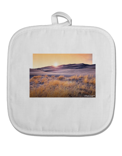 Colorado Sand Dunes Cutout White Fabric Pot Holder Hot Pad-Pot Holder-TooLoud-White-Davson Sales