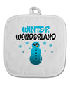 Winter Wonderland Snowman White Fabric Pot Holder Hot Pad-Pot Holder-TooLoud-White-Davson Sales