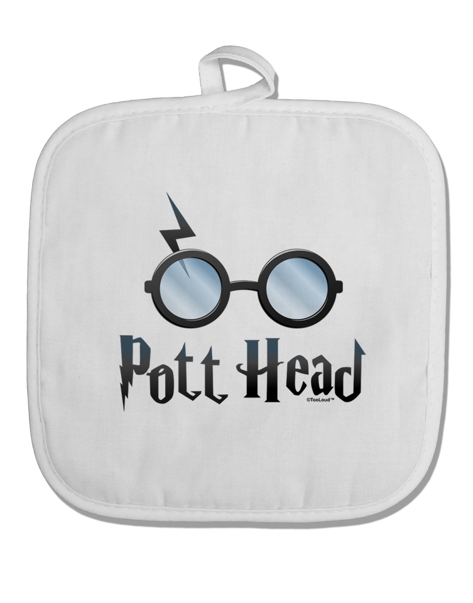 Pott Head Magic Glasses White Fabric Pot Holder Hot Pad-Pot Holder-TooLoud-White-Davson Sales