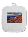 Colorado Mtn Sunset White Fabric Pot Holder Hot Pad-Pot Holder-TooLoud-White-Davson Sales