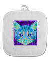 Geometric Kitty Inverted White Fabric Pot Holder Hot Pad-Pot Holder-TooLoud-White-Davson Sales