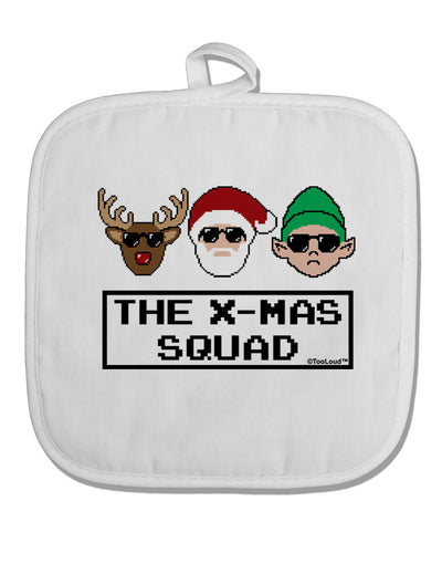 The X-mas Squad Text White Fabric Pot Holder Hot Pad-Pot Holder-TooLoud-White-Davson Sales