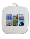 Palm Springs Square Collage White Fabric Pot Holder Hot Pad-Pot Holder-TooLoud-White-Davson Sales