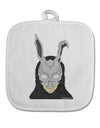 Scary Buny Face Watercolor White Fabric Pot Holder Hot Pad-Pot Holder-TooLoud-White-Davson Sales