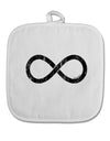 Distressed Infinity White Fabric Pot Holder Hot Pad-Pot Holder-TooLoud-White-Davson Sales