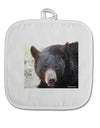 Staring Black Bear White Fabric Pot Holder Hot Pad-Pot Holder-TooLoud-White-Davson Sales