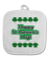 Seeing Double St. Patrick's Day White Fabric Pot Holder Hot Pad-Pot Holder-TooLoud-White-Davson Sales