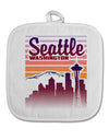 Seattle Washington Sunset White Fabric Pot Holder Hot Pad-Pot Holder-TooLoud-White-Davson Sales