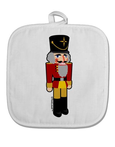 Festive Nutcracker - No Text White Fabric Pot Holder Hot Pad by TooLoud-TooLoud-White-Davson Sales