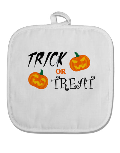 Trick or Treat Pumpkins White Fabric Pot Holder Hot Pad-Pot Holder-TooLoud-White-Davson Sales