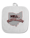 Hello Cleveland White Fabric Pot Holder Hot Pad-Pot Holder-TooLoud-White-Davson Sales