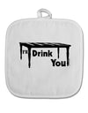 I'll Drink You Under the Table White Fabric Pot Holder Hot Pad-Pot Holder-TooLoud-White-Davson Sales