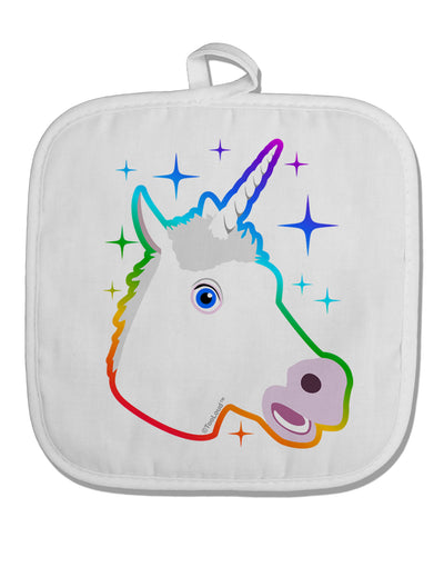 Magical Rainbow Sparkle Unicorn White Fabric Pot Holder Hot Pad-Pot Holder-TooLoud-White-Davson Sales