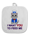 Patriotic Cat I Want You White Fabric Pot Holder Hot Pad by TooLoud-Pot Holder-TooLoud-White-Davson Sales