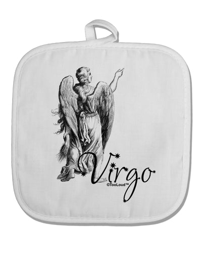 Virgo Illustration White Fabric Pot Holder Hot Pad-Pot Holder-TooLoud-White-Davson Sales