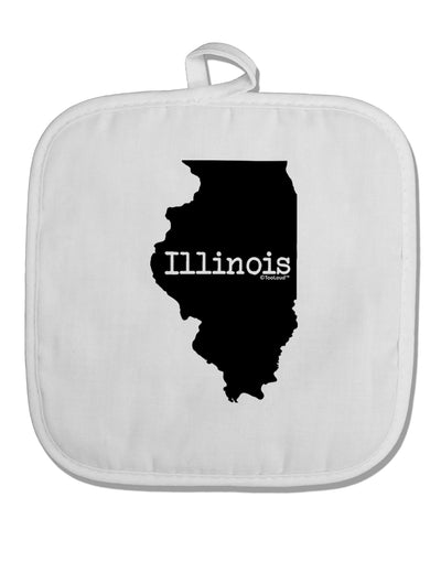 Illinois - United States Shape White Fabric Pot Holder Hot Pad-Pot Holder-TooLoud-White-Davson Sales