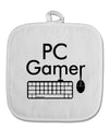 PC Gamer BnW White Fabric Pot Holder Hot Pad by TooLoud-Pot Holder-TooLoud-White-Davson Sales