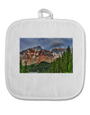 Colorado Mountains Forrest White Fabric Pot Holder Hot Pad-Pot Holder-TooLoud-White-Davson Sales