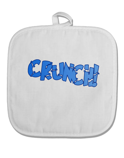 Onomatopoeia CRUNCH White Fabric Pot Holder Hot Pad-Pot Holder-TooLoud-White-Davson Sales