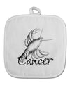 Cancer Illustration White Fabric Pot Holder Hot Pad-Pot Holder-TooLoud-White-Davson Sales