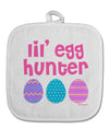 Lil' Egg Hunter - Easter - Pink White Fabric Pot Holder Hot Pad by TooLoud-Pot Holder-TooLoud-White-Davson Sales