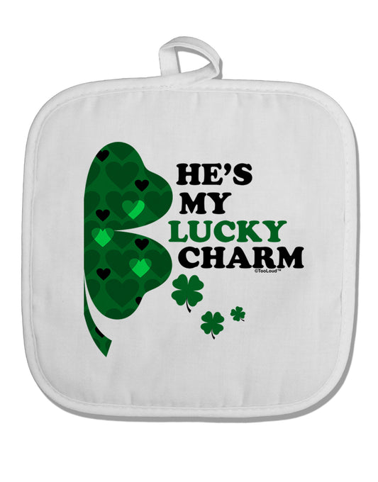 He's My Lucky Charm - Right White Fabric Pot Holder Hot Pad-Pot Holder-TooLoud-White-Davson Sales