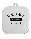 Retired Navy White Fabric Pot Holder Hot Pad by TooLoud-Pot Holder-TooLoud-White-Davson Sales