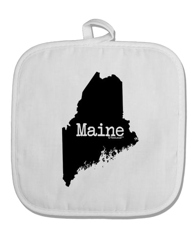 Maine - United States Shape White Fabric Pot Holder Hot Pad-Pot Holder-TooLoud-White-Davson Sales